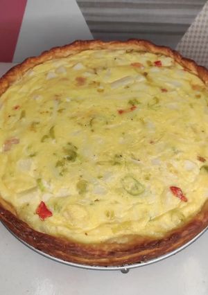 Una foto de Quiche de Palmitos y Camarones