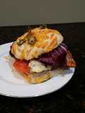 Brad's buffalo chicken burger
