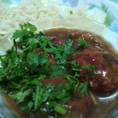 A picture of Roasted vegetable Manchurian.