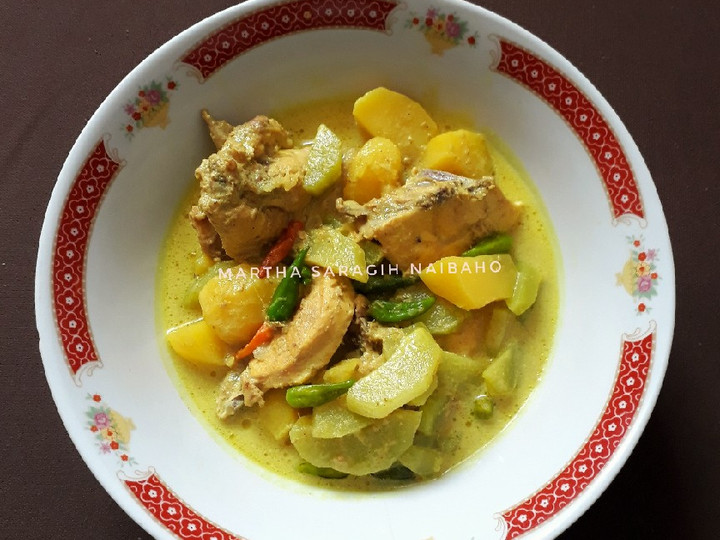 Standar Resep  memasak Opor Ayam Labu Kentang  sedap