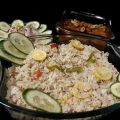 A picture of Egg fried rice.