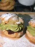 🇫🇷 Matcha Choux Cream / 🇬🇧 Matcha cream puff 🍵🎞 (ชูว์ครีมมัทฉะชาเขียว)