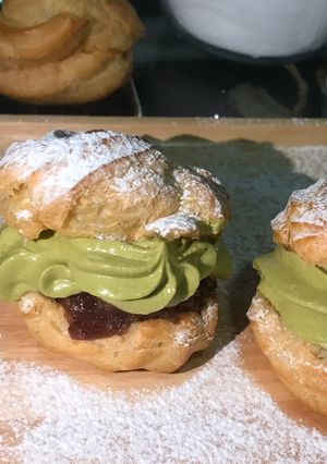 รูปของ 🇫🇷 Matcha Choux Cream / 🇬🇧 Matcha cream puff 🍵🎞 (ชูว์ครีมมัทฉะชาเขียว)