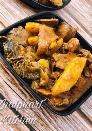 A picture of Assorted and Ram meat pepper soup.