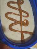 Rico helado de leche con plátano