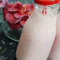 A picture of Strawberry milkshake #ramadankitayari #summerdrink.