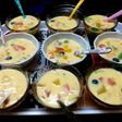 Fruits custard with jelly
