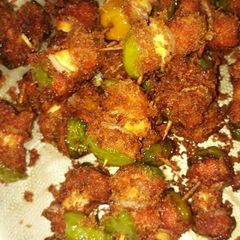 A picture of Chicken paneer sticks.