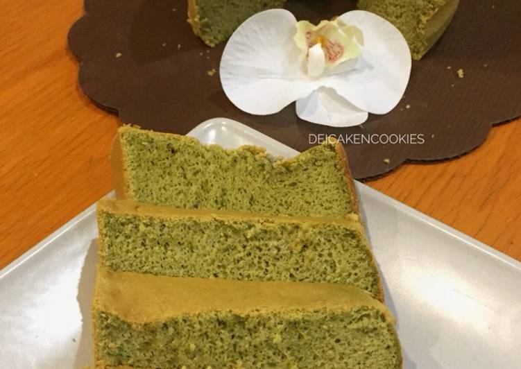 Cara mudah Menyiapkan Chiffon Matcha, Bisa Manjain Lidah