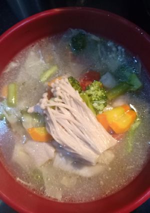 Foto resep Sup Ayam Jamur Enoki