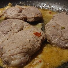 Garlic Butter Pork Steaks A picture of Garlic Butter Pork Steaks.