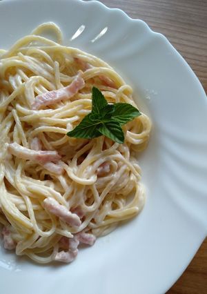 Una foto de Spaguetti con nata