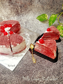 Foto resep Mille Crepes Red Velvet