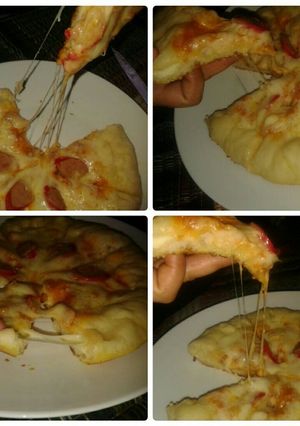 Foto resep Pizza pinggiran ala stuffed crust (teflon) praktis dan cepat