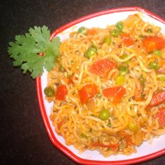 A picture of Masala noodles (Maggie).