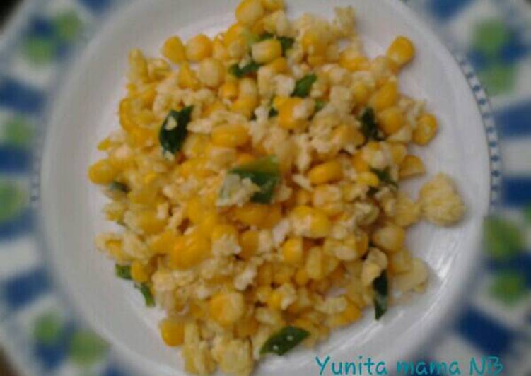 Cara mudah memasak Orak Arik Jagung Manis Berasa Gurih, Bisa Manjain Lidah