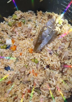 A picture of Vegetables soya chunk Biryani cauliflower.