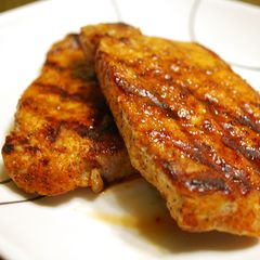 Seasoned Pork Chops on the Grill A picture of Seasoned Pork Chops on the Grill.