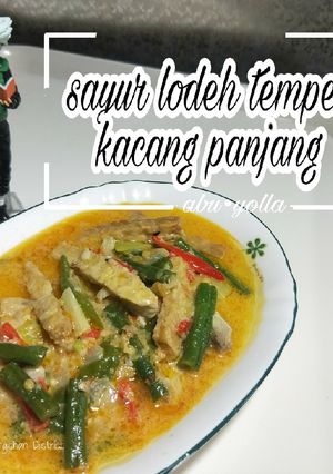 Foto resep Sayur lodeh tempe kacang panjang