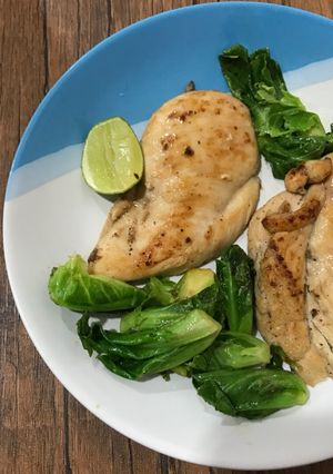 รูปของ อกไก่พริกไทยย่างกระทะ