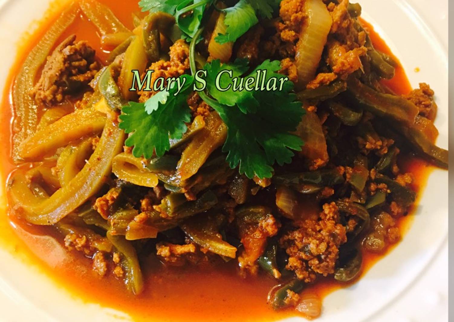 Nopales con carne molida💖 Receta de Mary S Cuellar💓Sazonando Tu Hogar ...