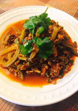 Una foto de Nopales con carne molida💖