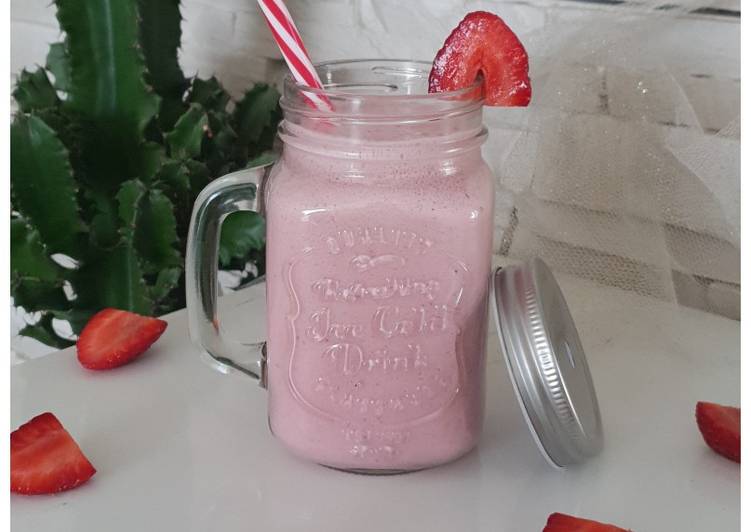 Recipe: Appetizing Milkshake fraise / vanille