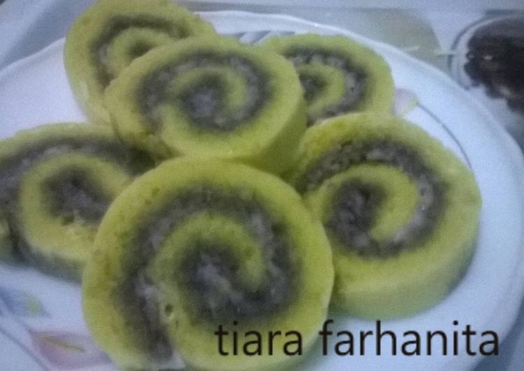 Bolu gulung kukus blueberry