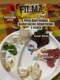 Bubur daging bayam merah