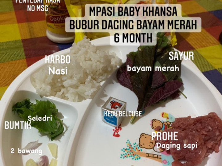 Resep Bubur daging bayam merah, Enak Banget