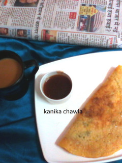 A picture of Moong dal chilla.