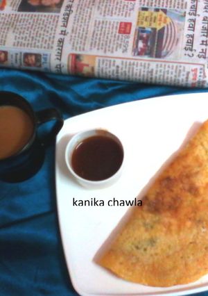 A picture of Moong dal chilla.