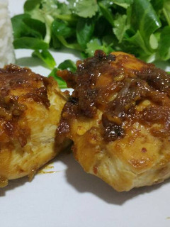 Una foto de Pollo con salsa agridulce picante