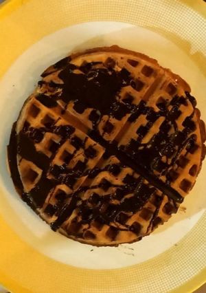 A picture of Jackfruit chocolate waffles.