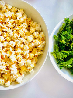 A picture of Popcorn and Kale Crisps.