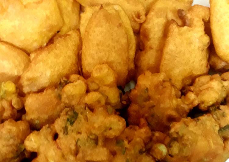 Quick corn and potato fritters (one batter)😊