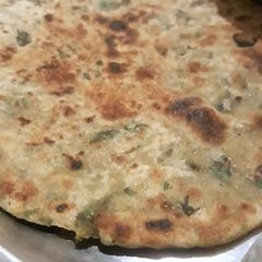 Methi paratha A picture of Methi paratha.