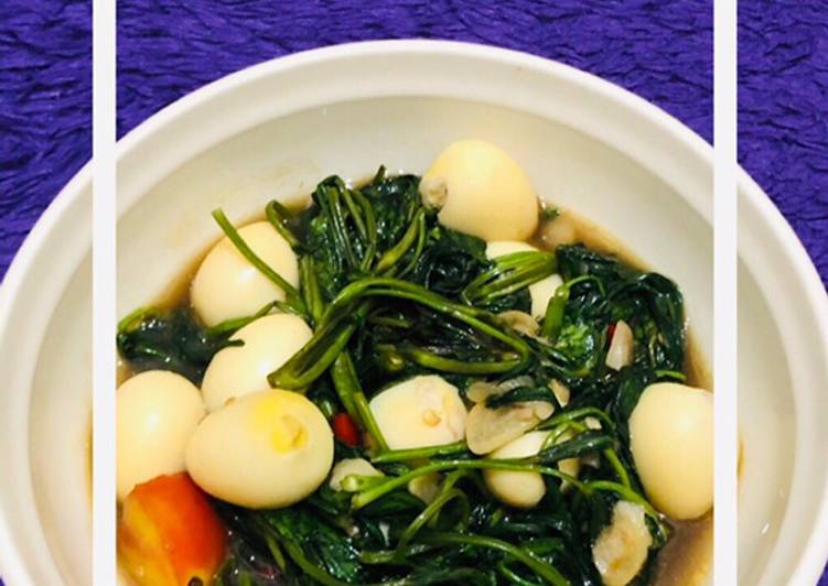 Langkah Mudah untuk Menyiapkan Cah Kangkung Puyuh Saos Tiram 🌱 Anti Gagal