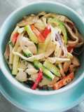 Pasta casera al wok