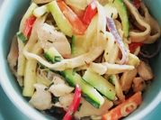 Una foto de pasta proteina