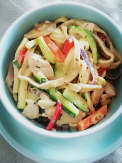 Una foto de Pasta casera al wok