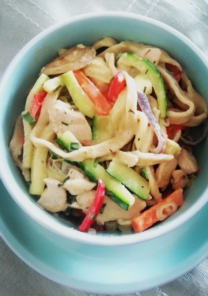 Una foto de Pasta casera al wok