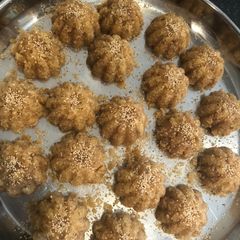 A picture of Churma laddoos.