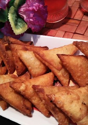 A picture of BBQ samosa.