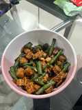 Tumis tempe dan kacang panjang