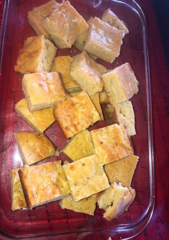 Una foto de Sopa paraguaya con harina de garbanzo!!