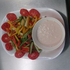 A picture of Mixed vegetable salad in cocktail sauce# Easter specialcontest#.
