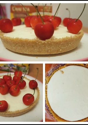 Hình của món Cheesecake không cần lò nướng.