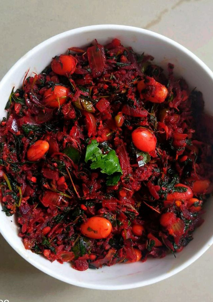 பீட்ரூட் கீரை பொரியல் செய்முறை முக்கிய புகைப்படம்