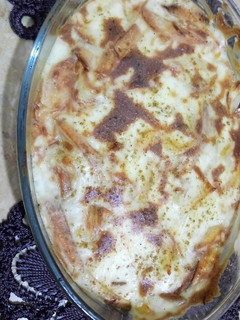 صورة لوصفة غراتان البطاطا والبصل بالبيشاميل
